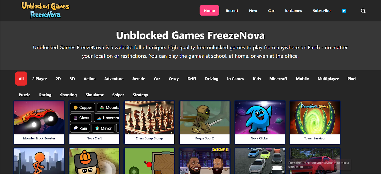 Unblocked Games Freezenova